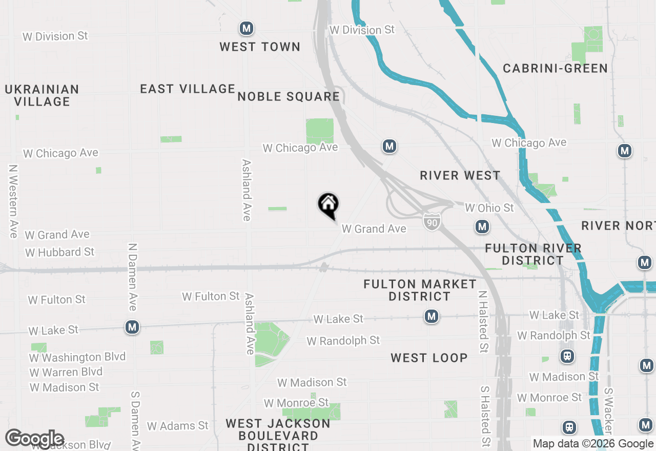 Map of 1336 W Grand Avenue #4, Chicago, IL 60642