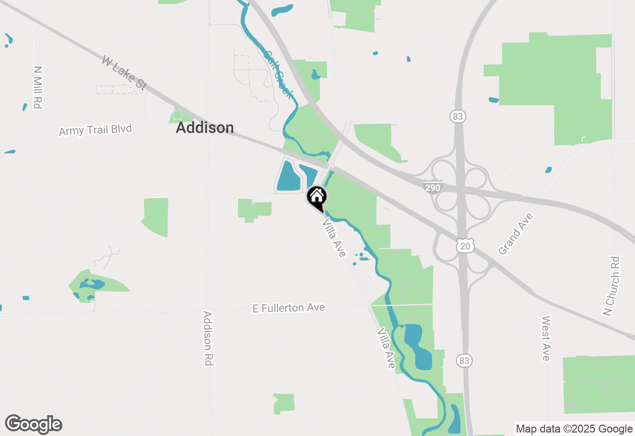 Map of 45 E Normandy Drive, Addison, IL 60101