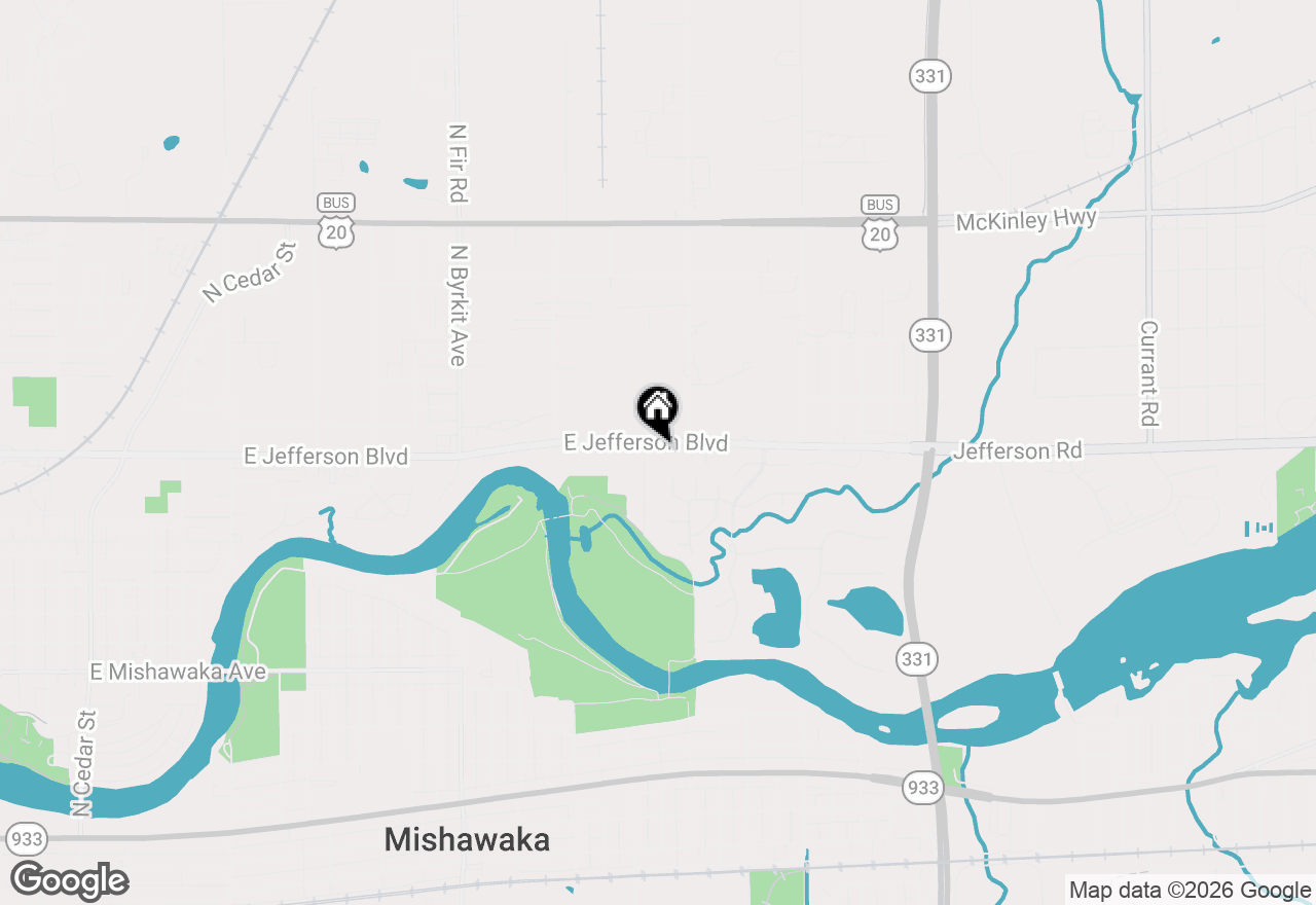 Map of 1959 E Jefferson Boulevard, Mishawaka, IN 46545