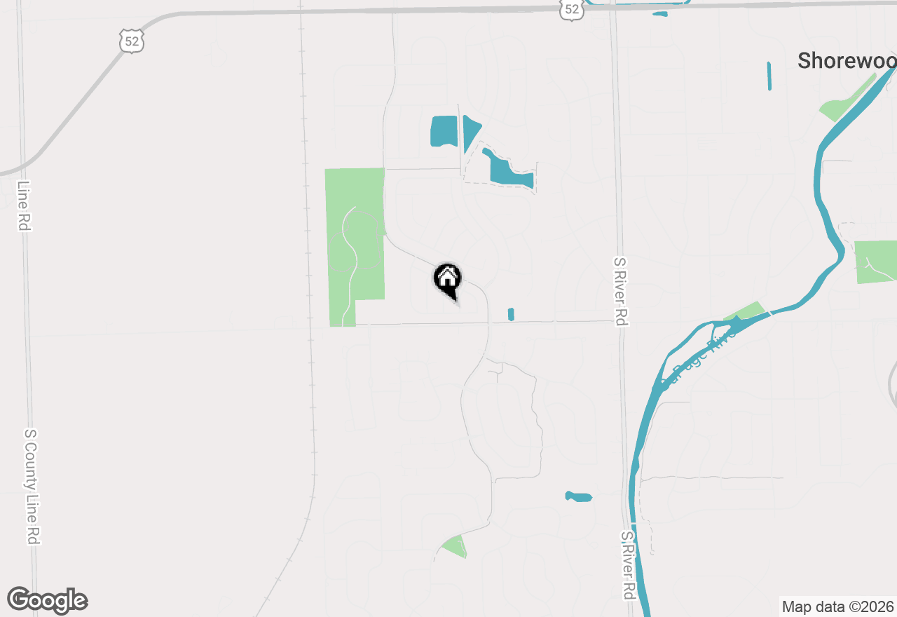 Map of 818 Woodland Drive, Shorewood, IL 60404