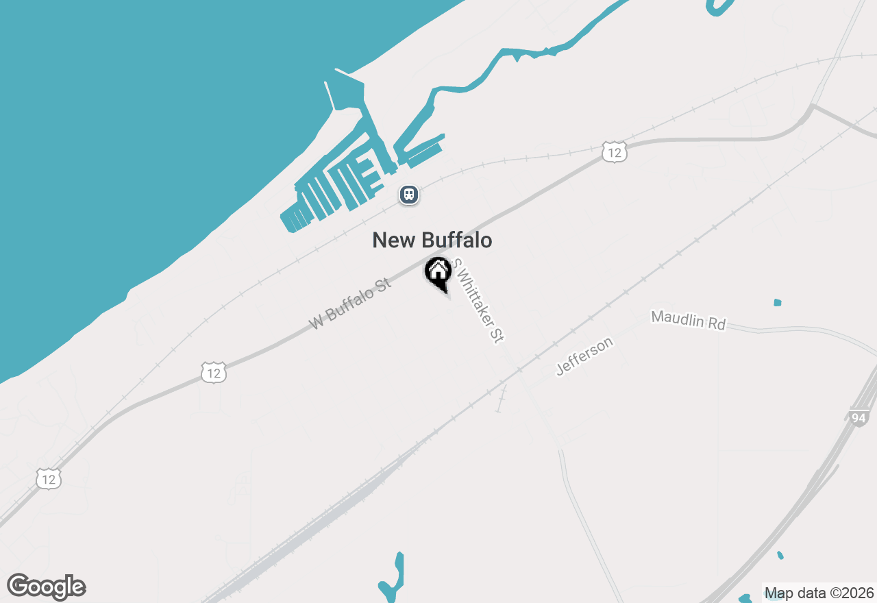 Map of 121 S Barker Street, New Buffalo, MI 49117