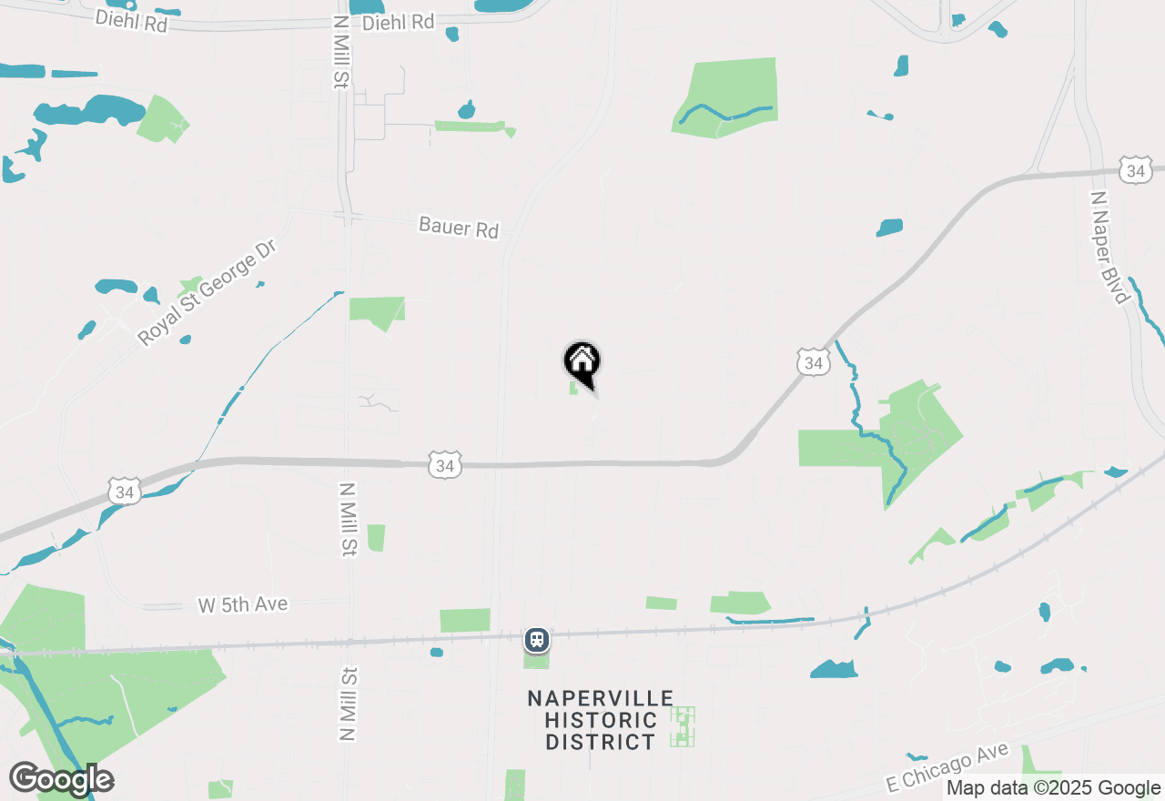 Map of 212 E 11th Avenue, Naperville, IL 60563