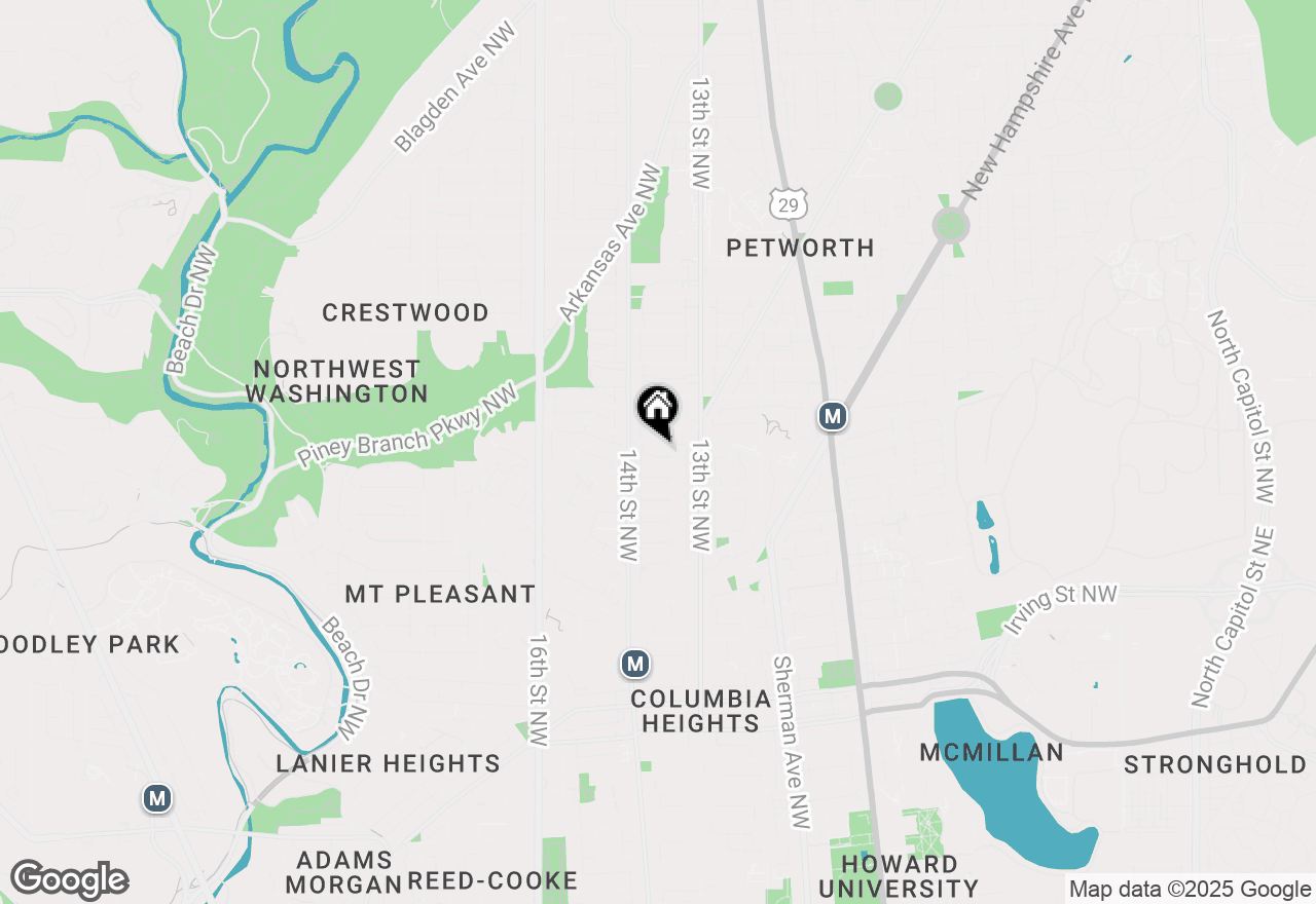 Map of 1350 Perry Place Nw, Washington, DC 20010