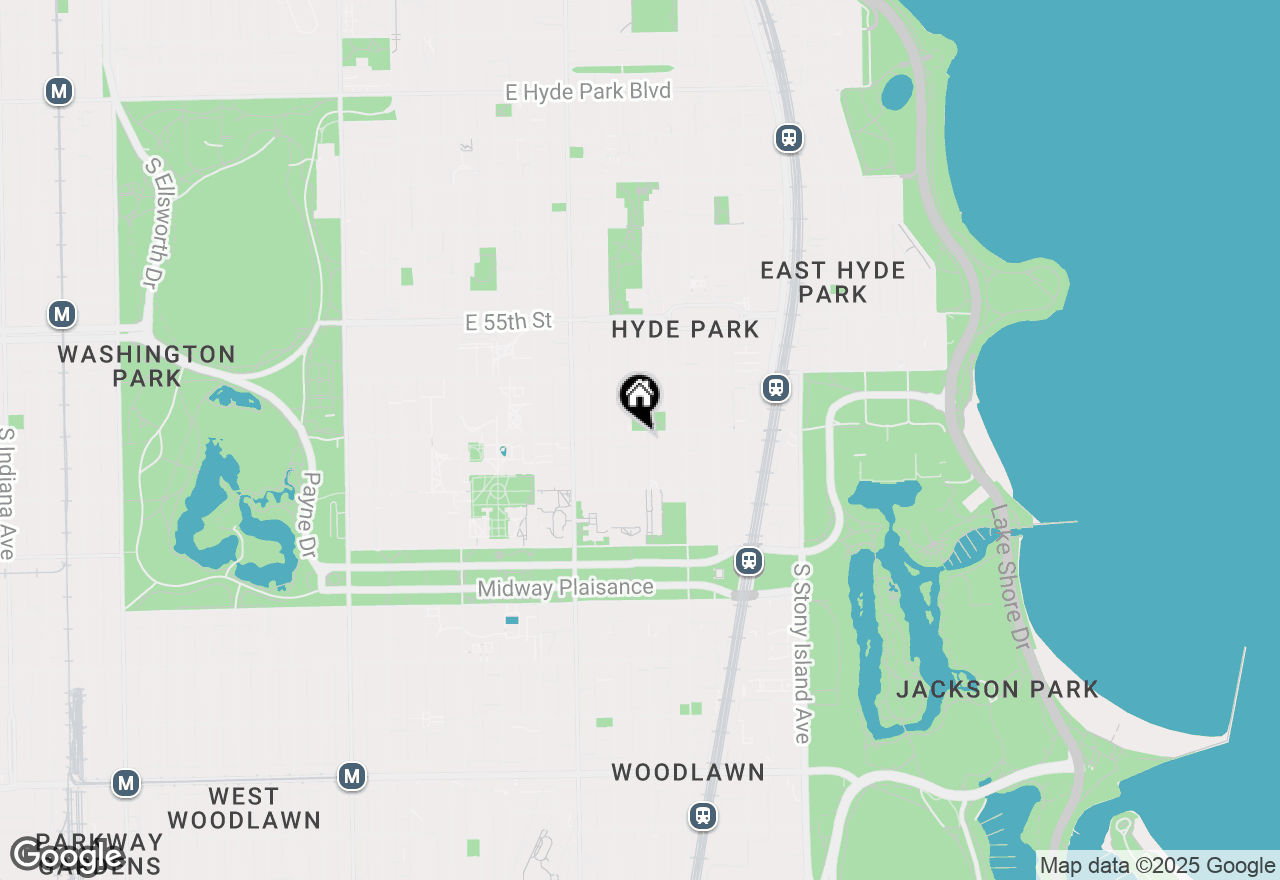 Map of 5704 S Kenwood Avenue #3A, Chicago, IL 60637