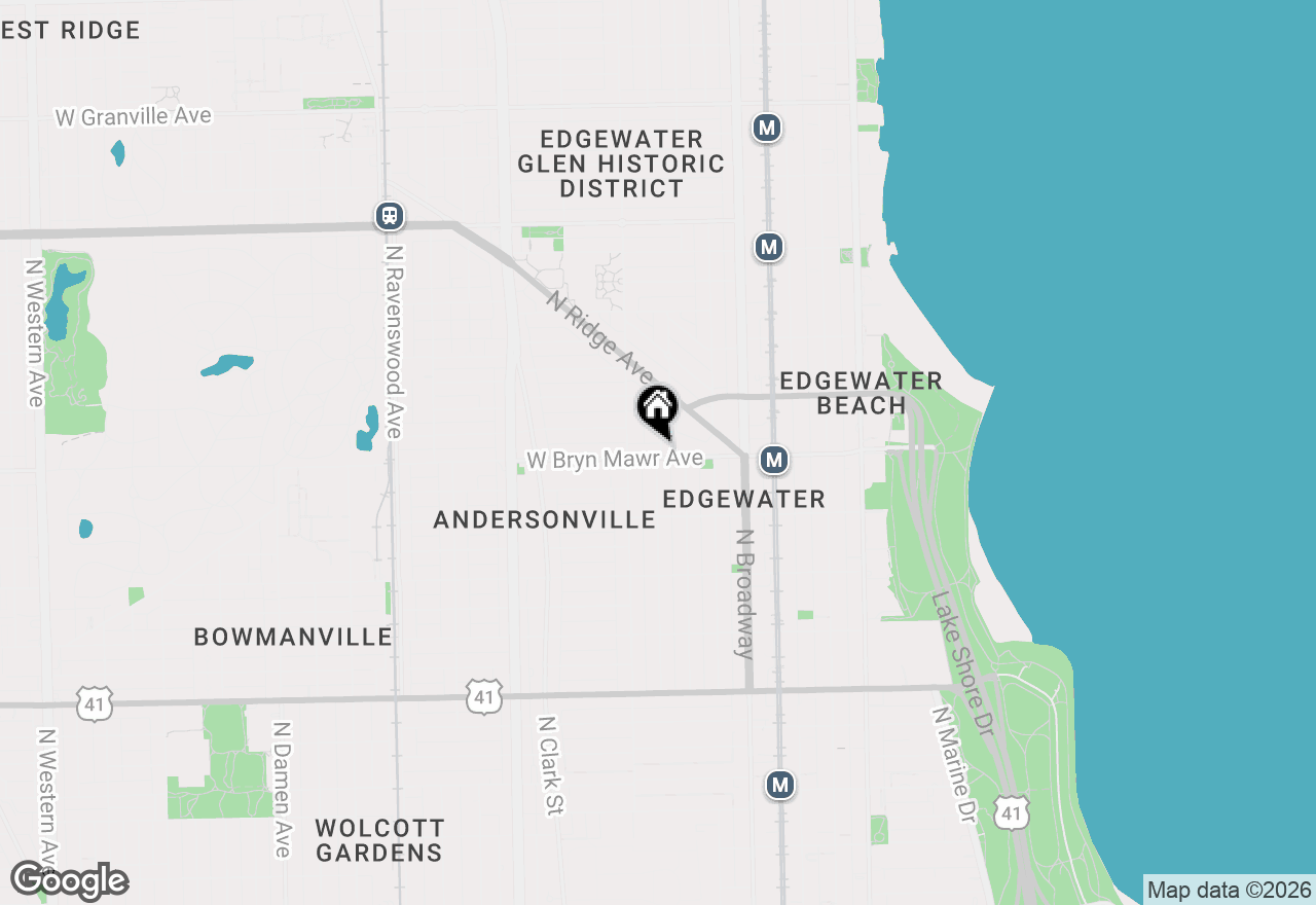 Map of 1330 W Bryn Mawr Avenue #2, Chicago, IL 60660