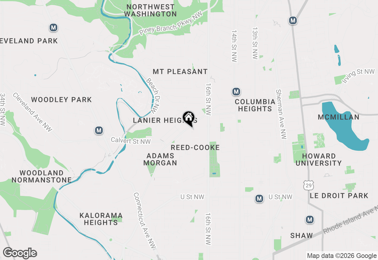 Map of 2550 17th Street Nw #302, Washington, DC 20009