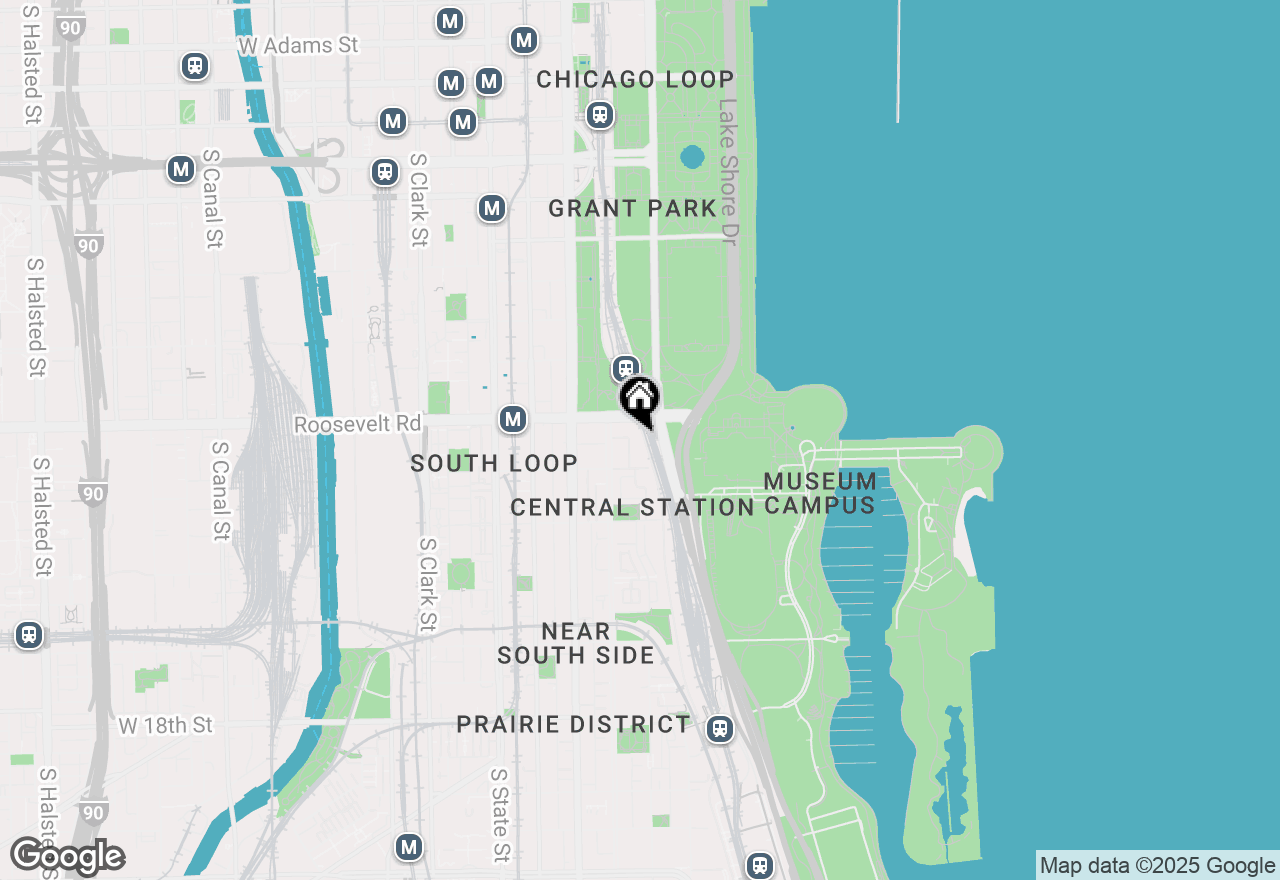 Map of 1211 S Prairie Avenue #2905, Chicago, IL 60605
