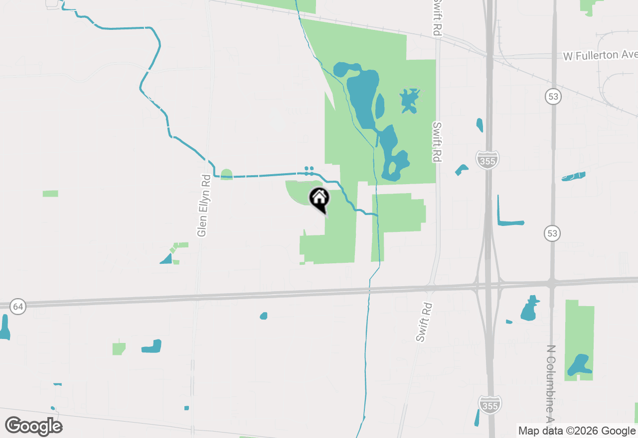 Map of 1329 Easy Street, Glendale Heights, IL 60139