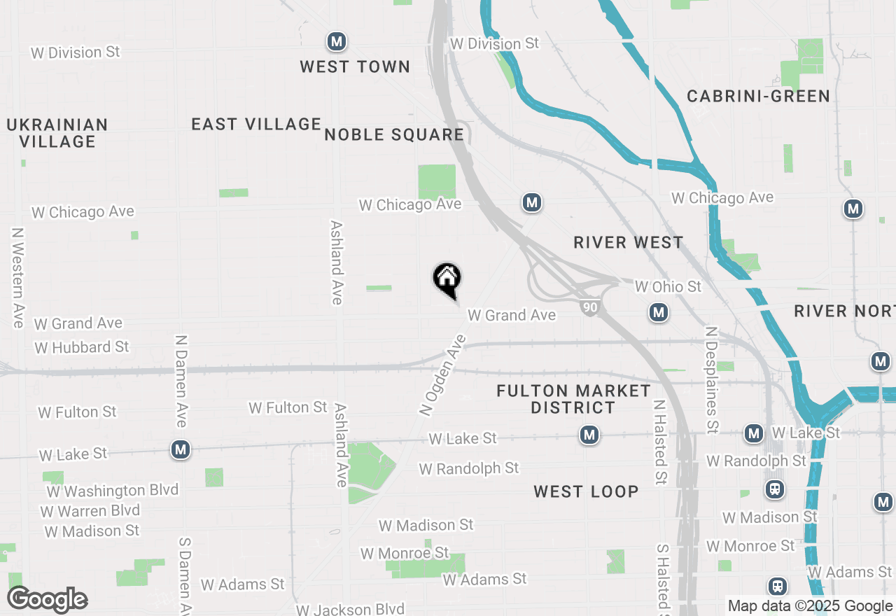 Map of 507 N Ada Street, Chicago, IL 60642