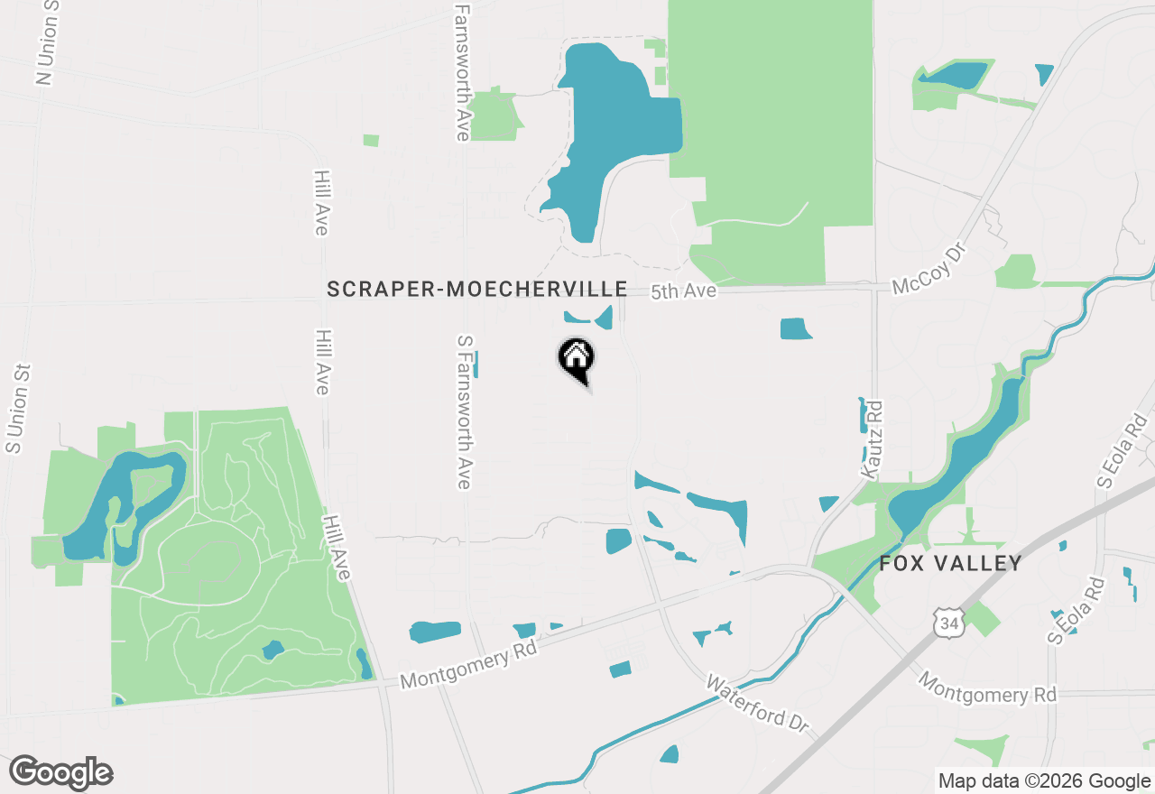 Map of 1719 Ravine Park Lane, Aurora, IL 60504