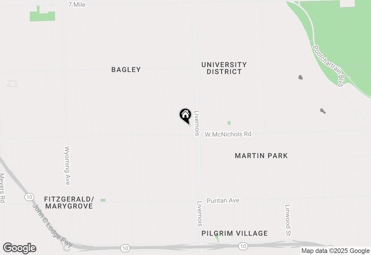 Map of 17150 Santa Barbara Drive, Detroit, MI 48221