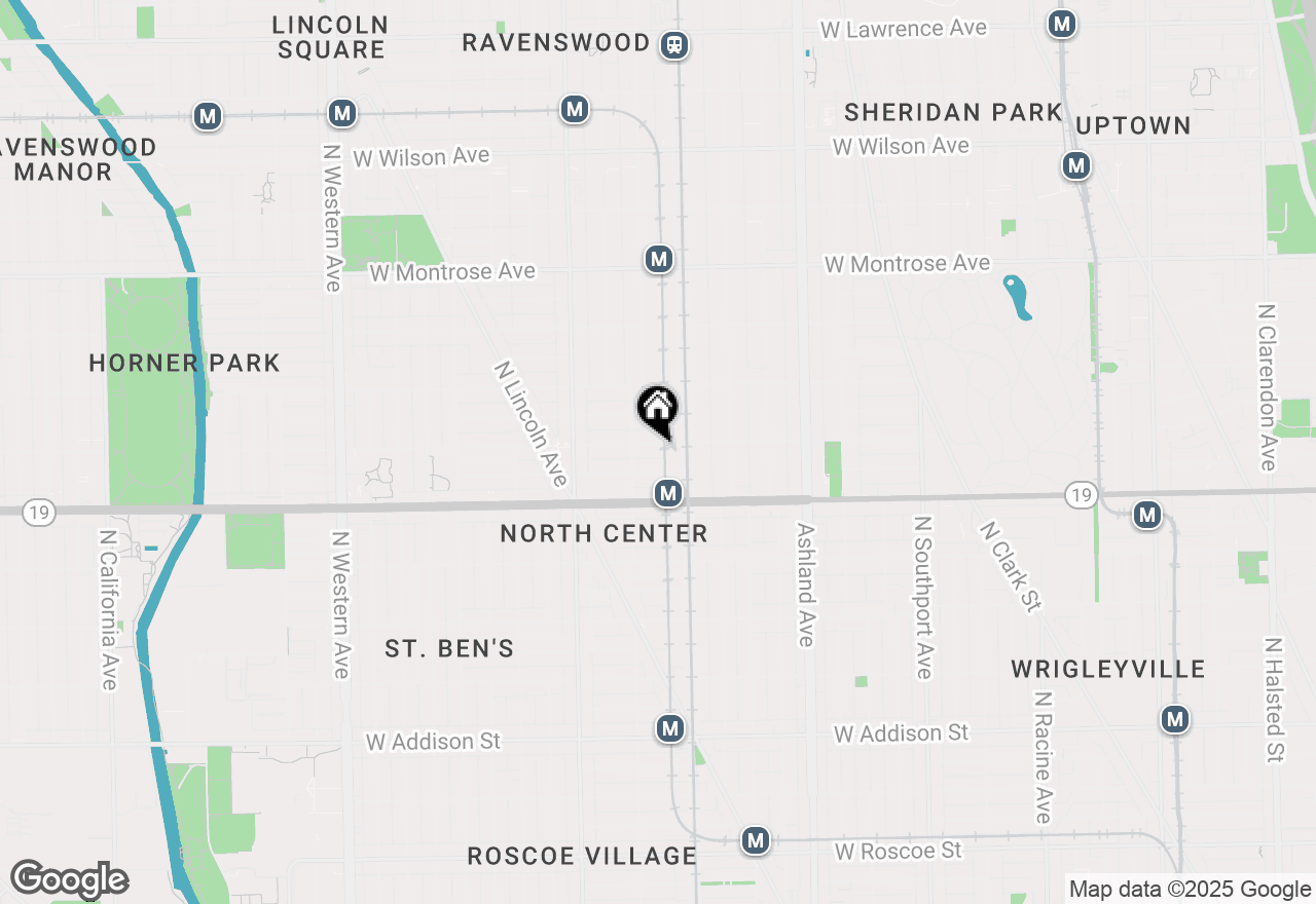 Map of 1827 W Belle Plaine Avenue, Chicago, IL 60613