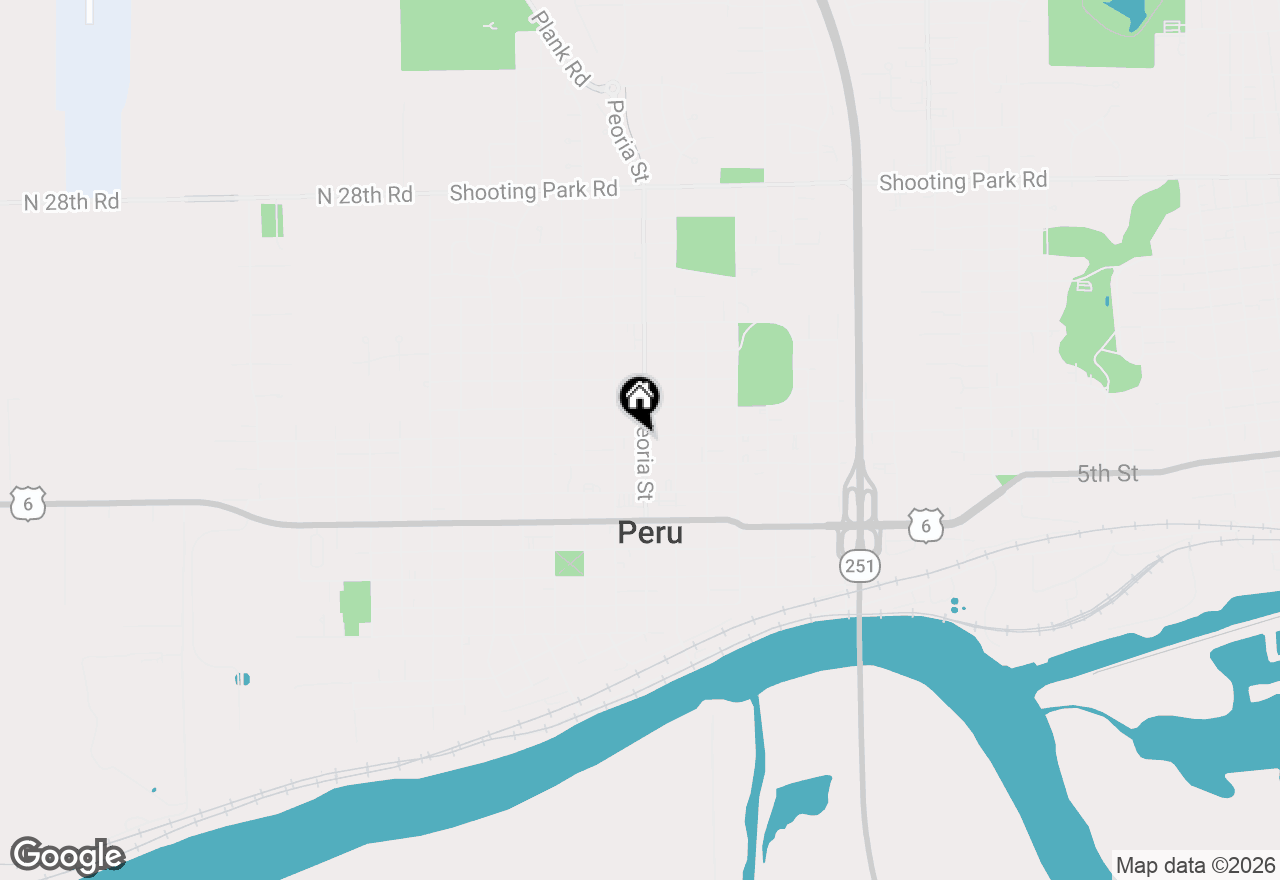 Map of 1024 Peoria Street, Peru, IL 61354