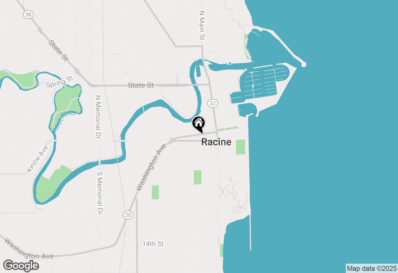 Map of 405 6th St, Racine, WI 53403