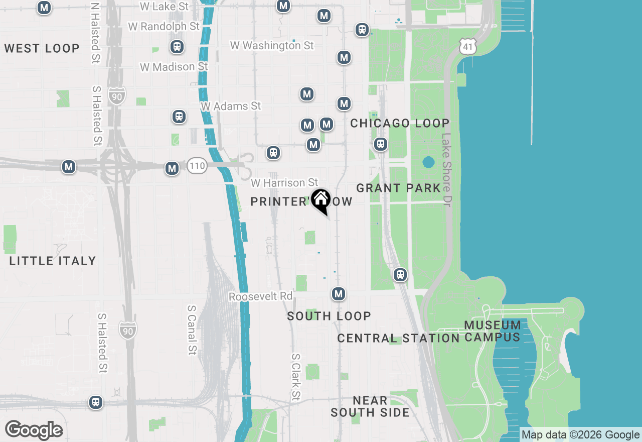 Map of 801 S Plymouth Court #324, Chicago, IL 60605