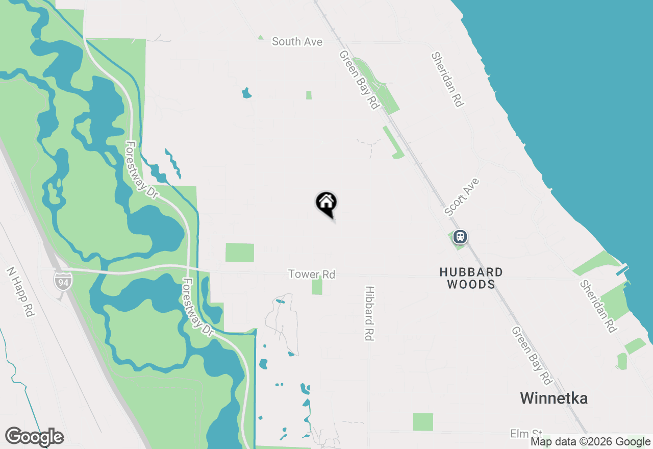 Map of 1368 Scott Avenue, Winnetka, IL 60093