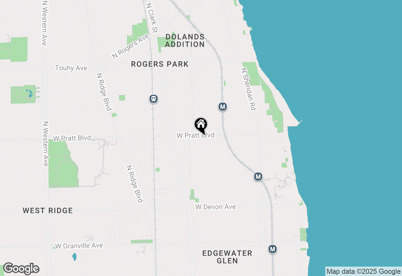 Map of 1527 W Pratt Boulevard #2E, Chicago, IL 60626