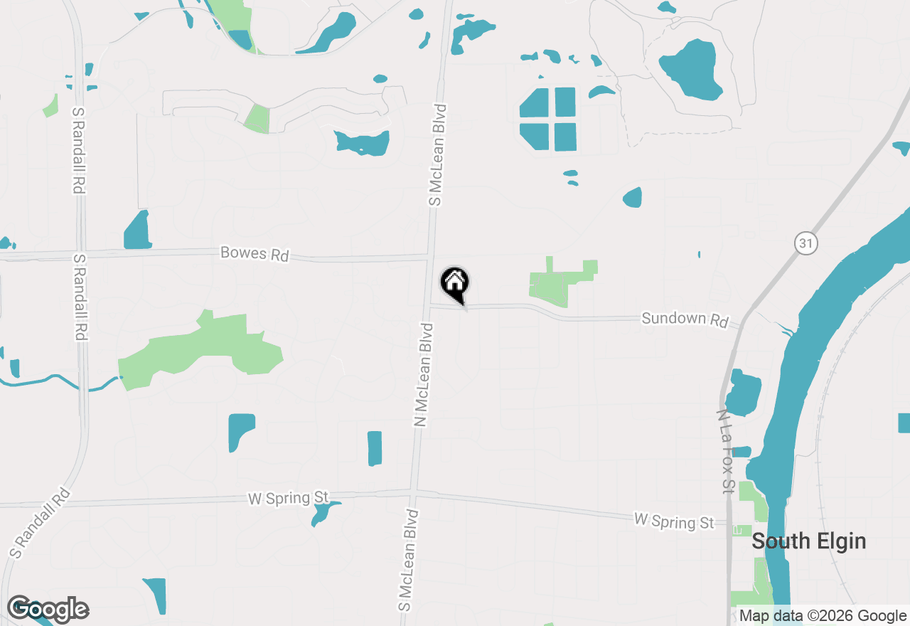 Map of 698 Fenwick Lane, South Elgin, IL 60177