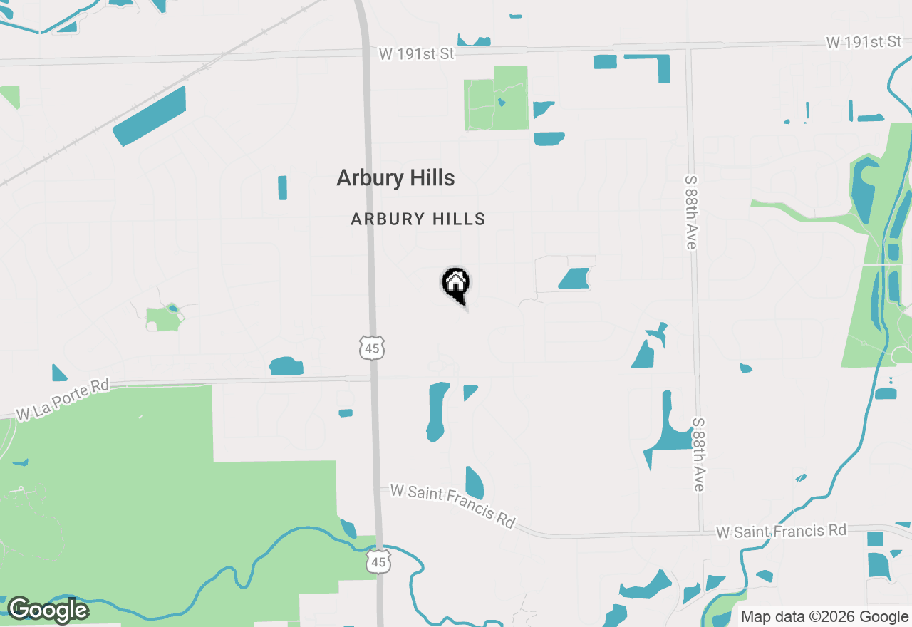 Map of 19726 Sunset Court, Tinley Park, IL 60487