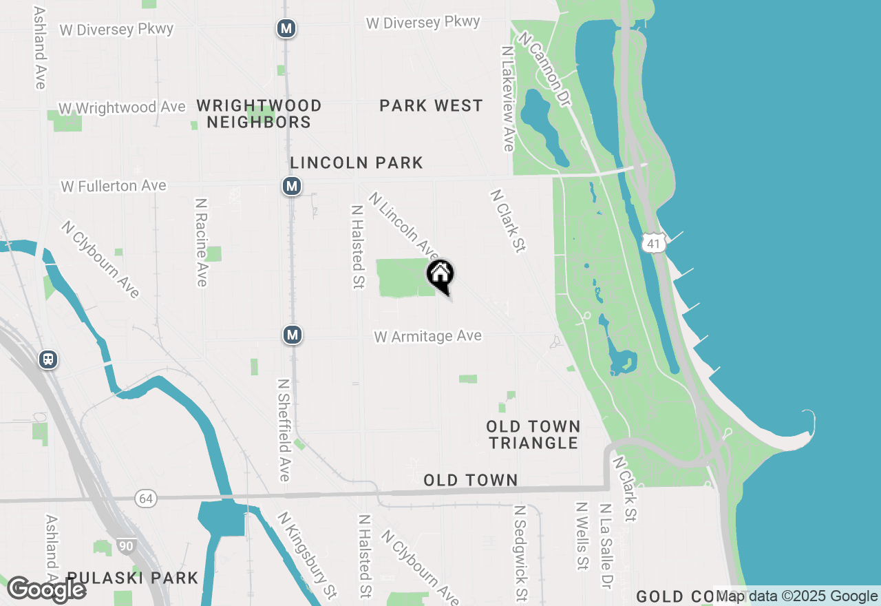 Map of 2069 N Larrabee Street, Chicago, IL 60614