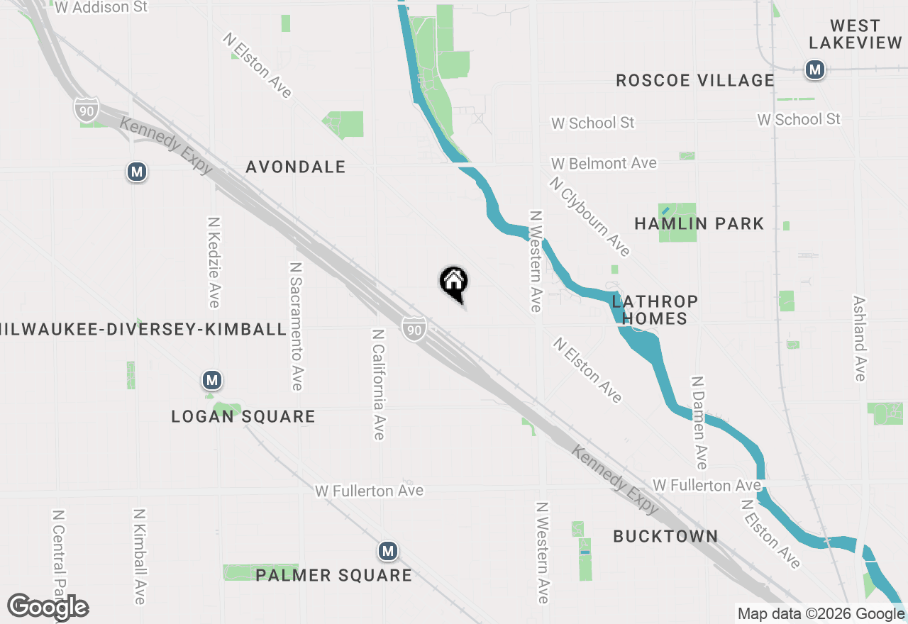 Map of 2820 N Rockwell Street #2, Chicago, IL 60618