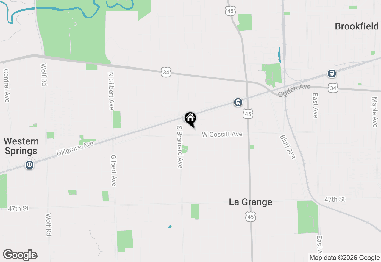 Map of 33 S Stone Avenue, La Grange, IL 60525
