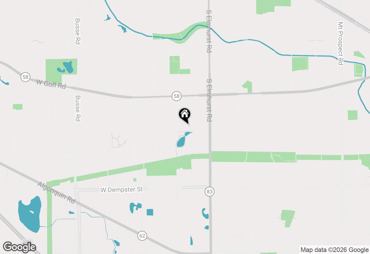 Map of 1103 S Hunt Club Drive #129, Mount Prospect, IL 60056