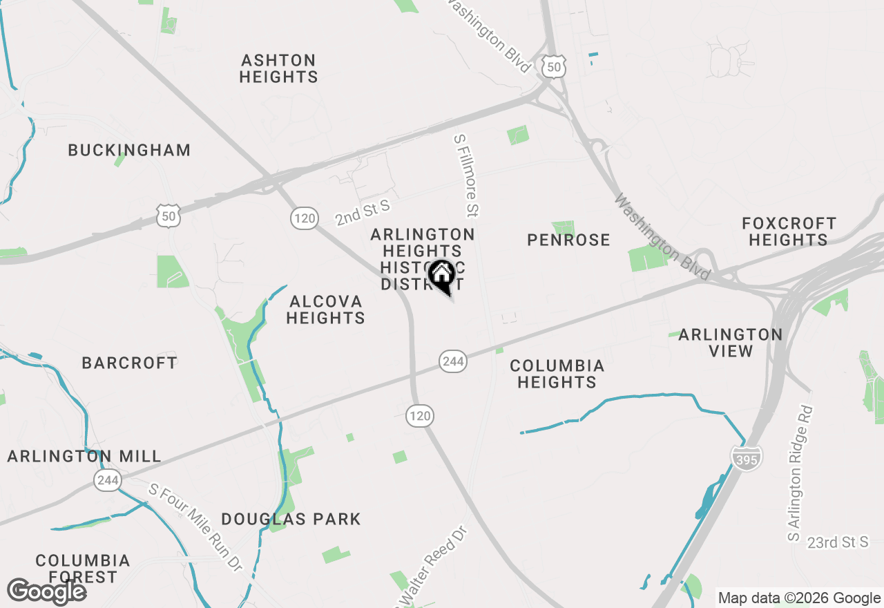 Map of 817 S Irving Street, Arlington, VA 22204