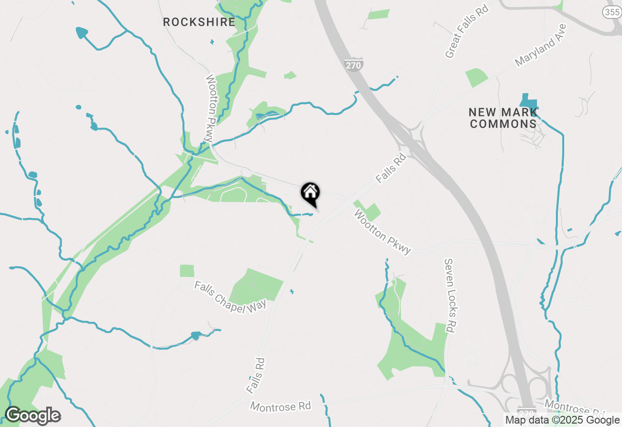 Map of 1 Sunnymeade Court, Rockville, MD 20854