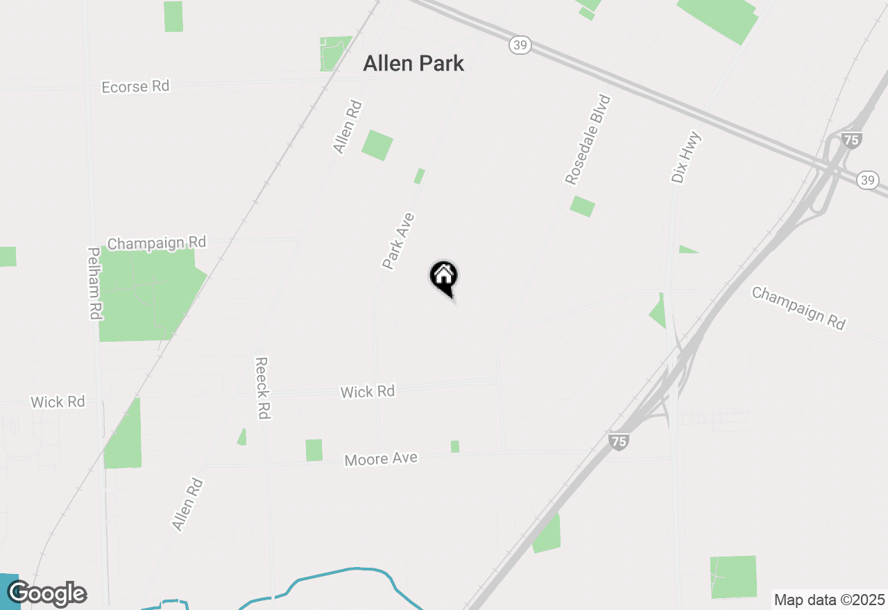 Map of 15086 Aster Avenue, Allen Park, MI 48101
