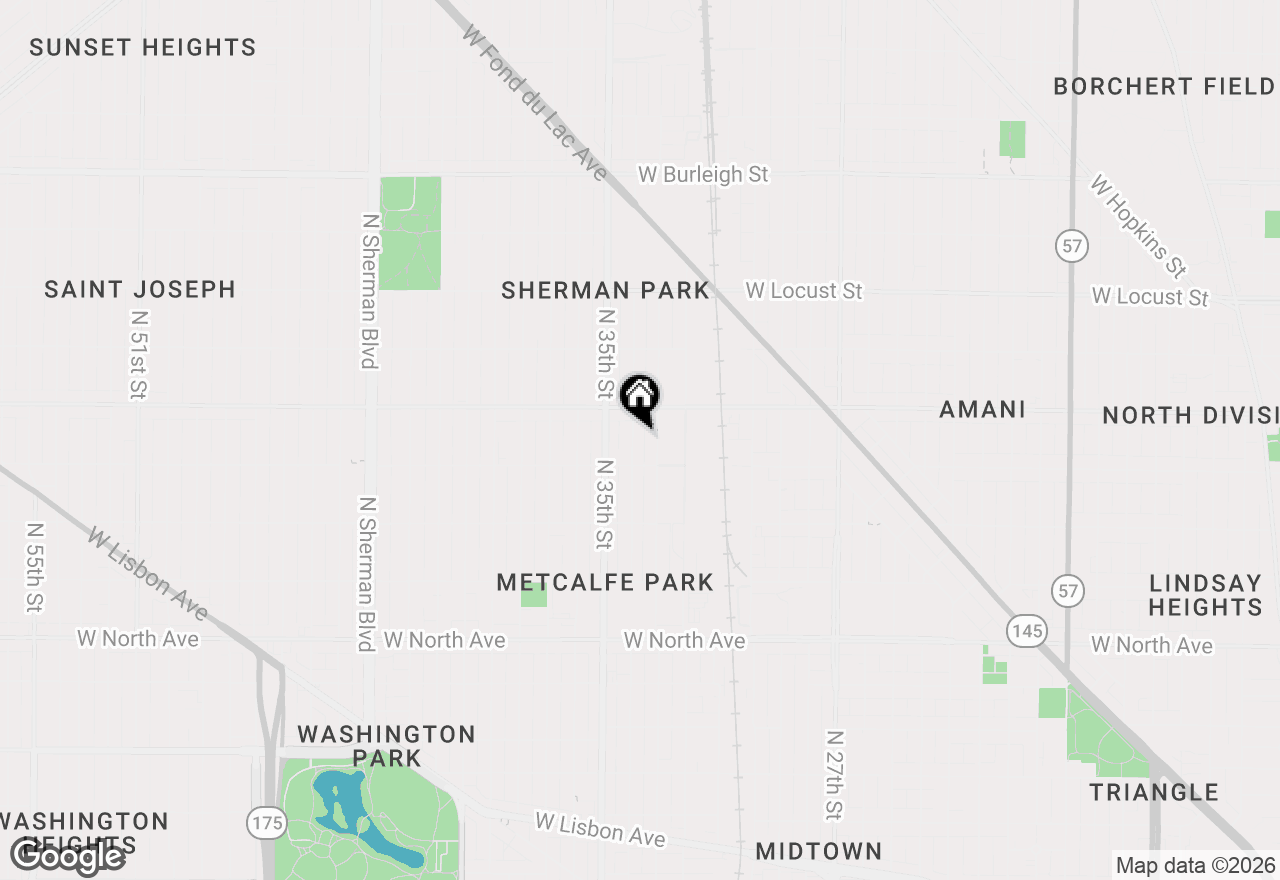 Map of 2634 N 34th St, Milwaukee, WI 53210