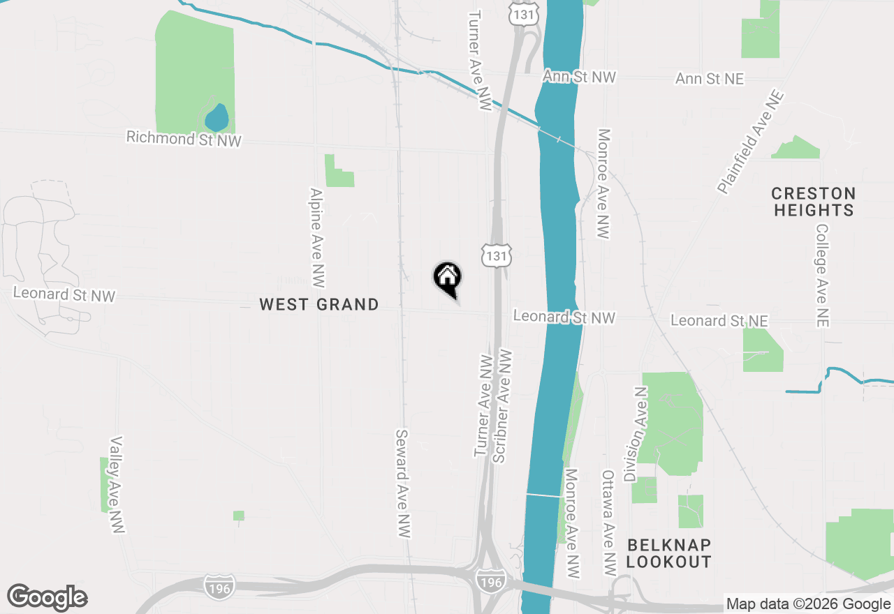 Map of 501/503 Leonard Street Nw, Grand Rapids, MI 49504