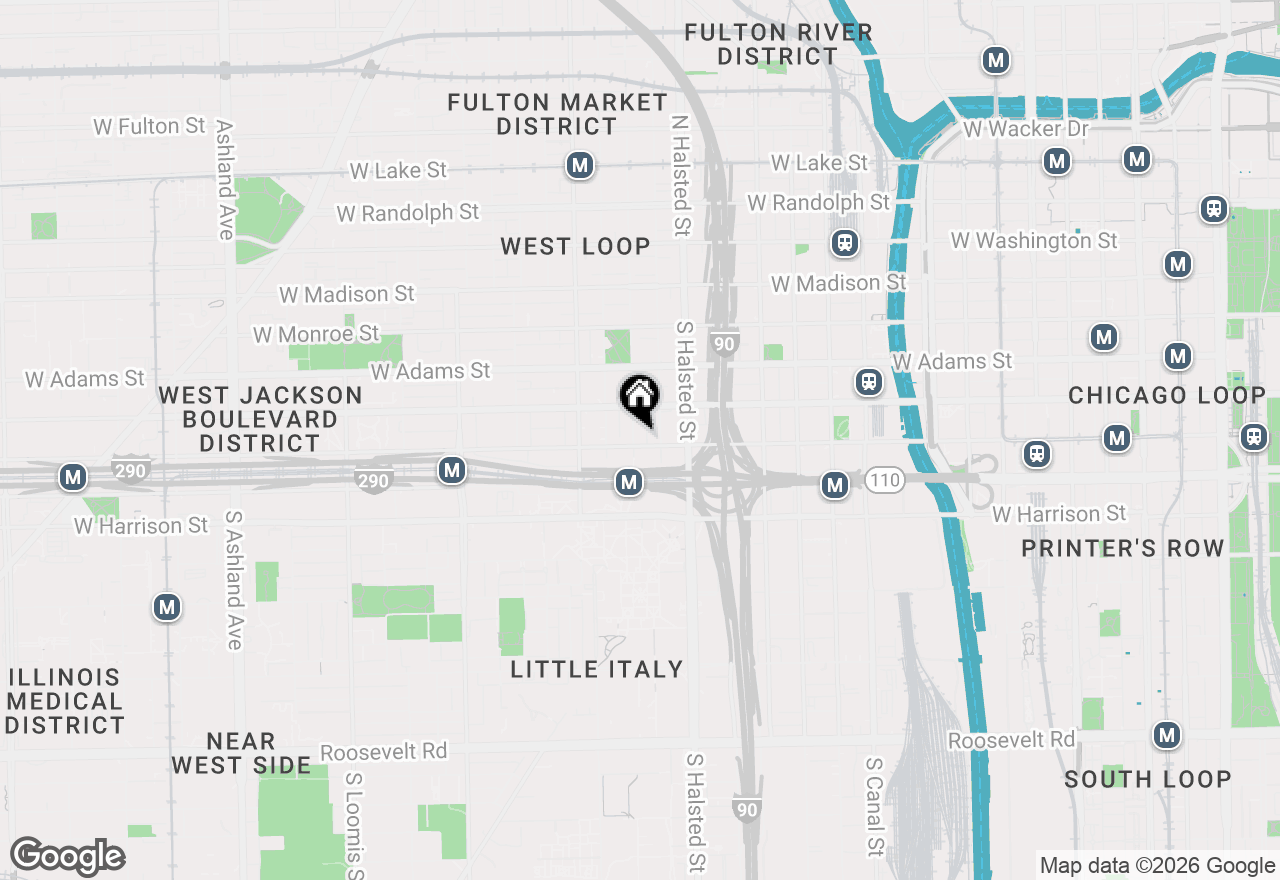 Map of 331 S Peoria Street #405, Chicago, IL 60607