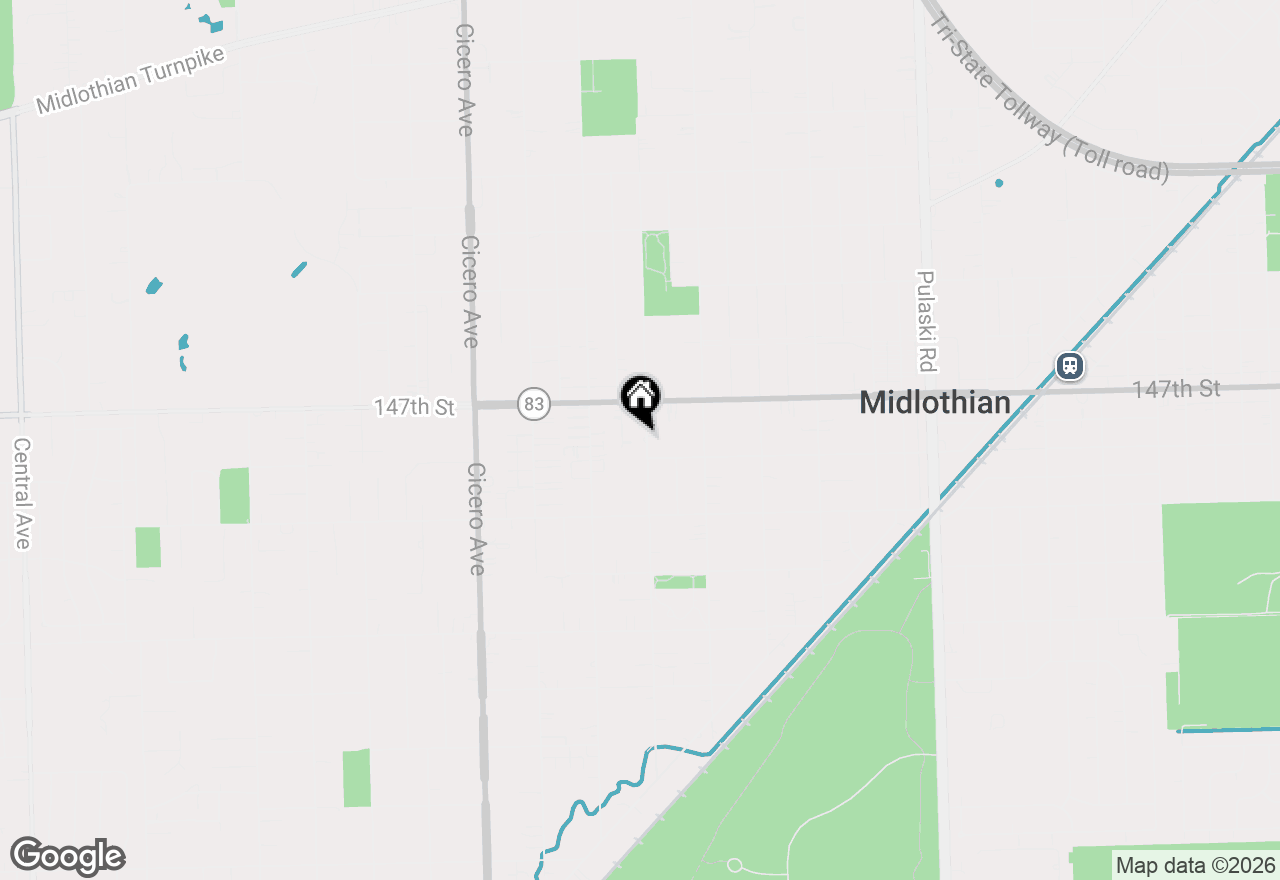 Map of 14740 Kilbourne Avenue, Midlothian, IL 60445