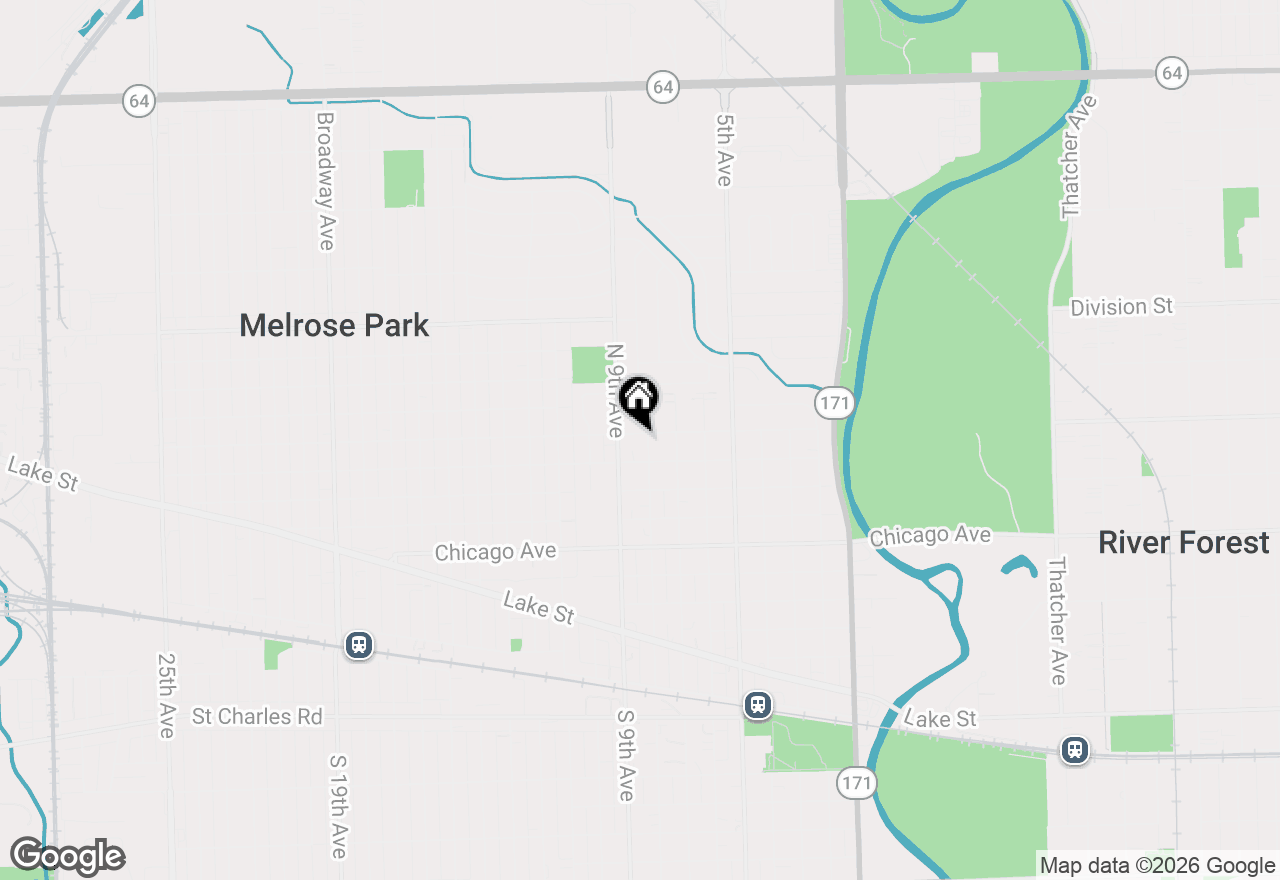 Map of 804 Augusta Street, Maywood, IL 60153