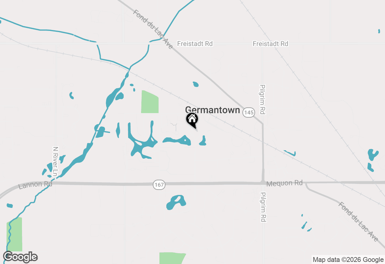 Map of W165N11547 Abbey Ct #2, Germantown, WI 53022