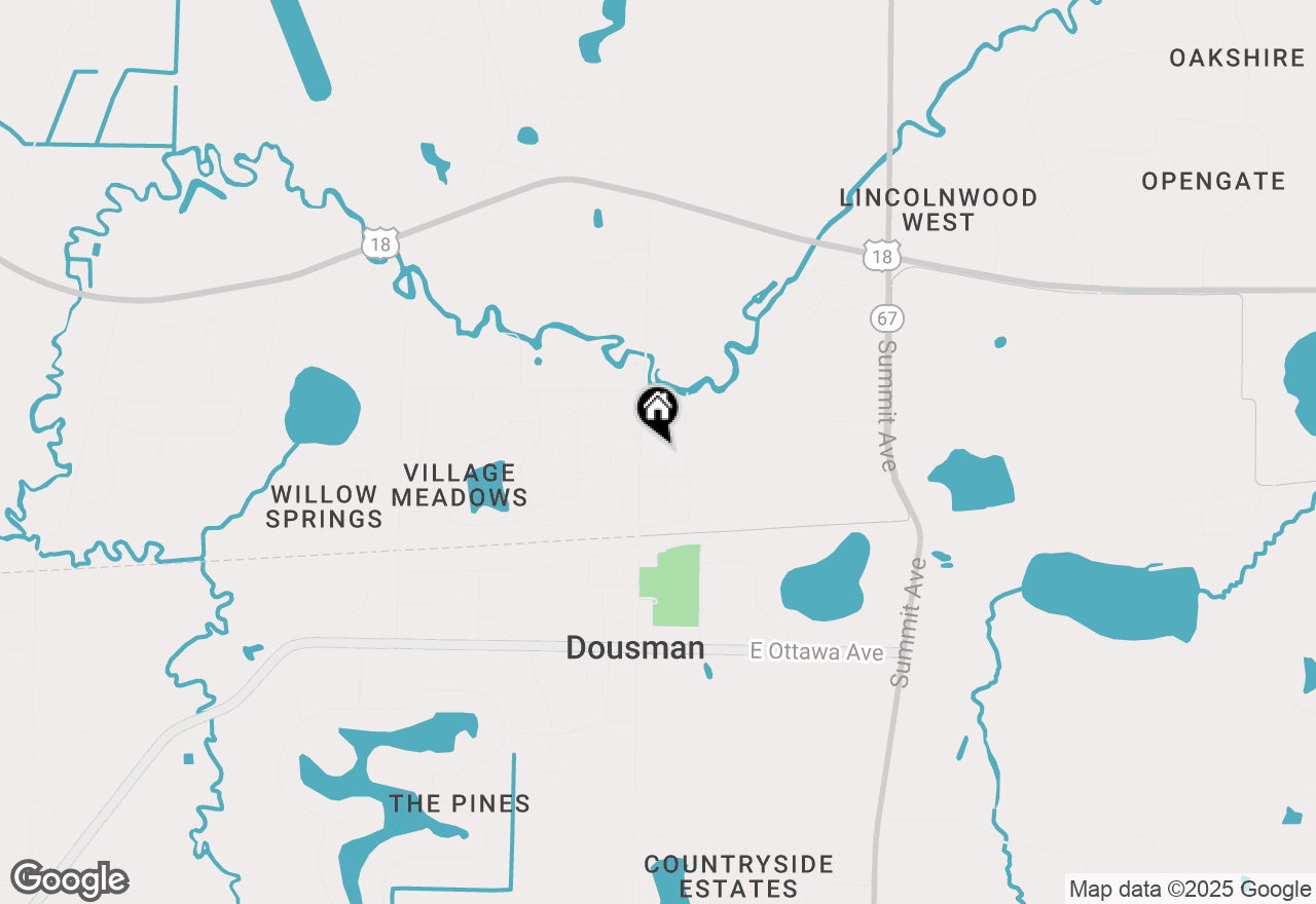 Map of 221 Evergreen St, Dousman, WI 53118