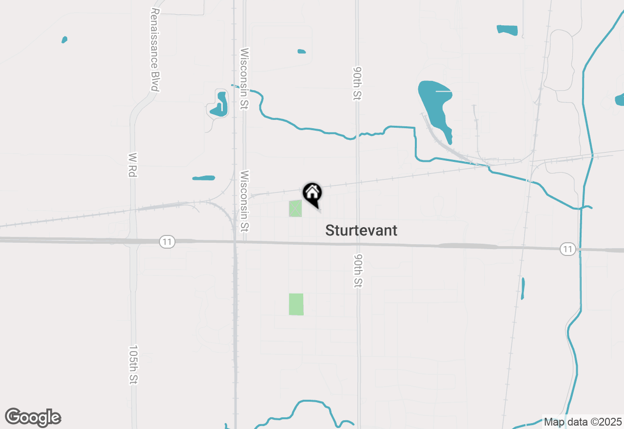 Map of 2844 93rd St, Sturtevant, WI 53177