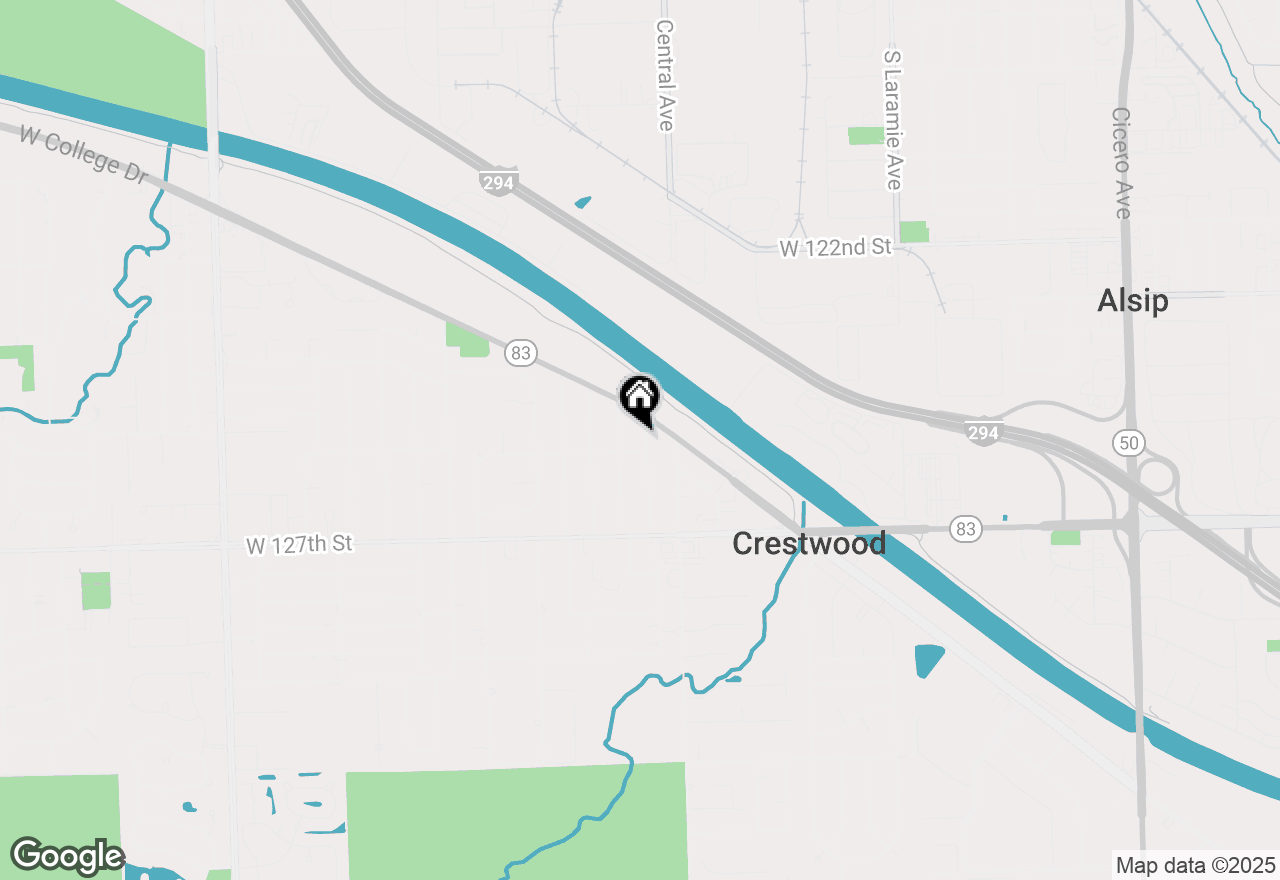 Map of 12554 S Parkside Avenue, Palos Heights, IL 60463