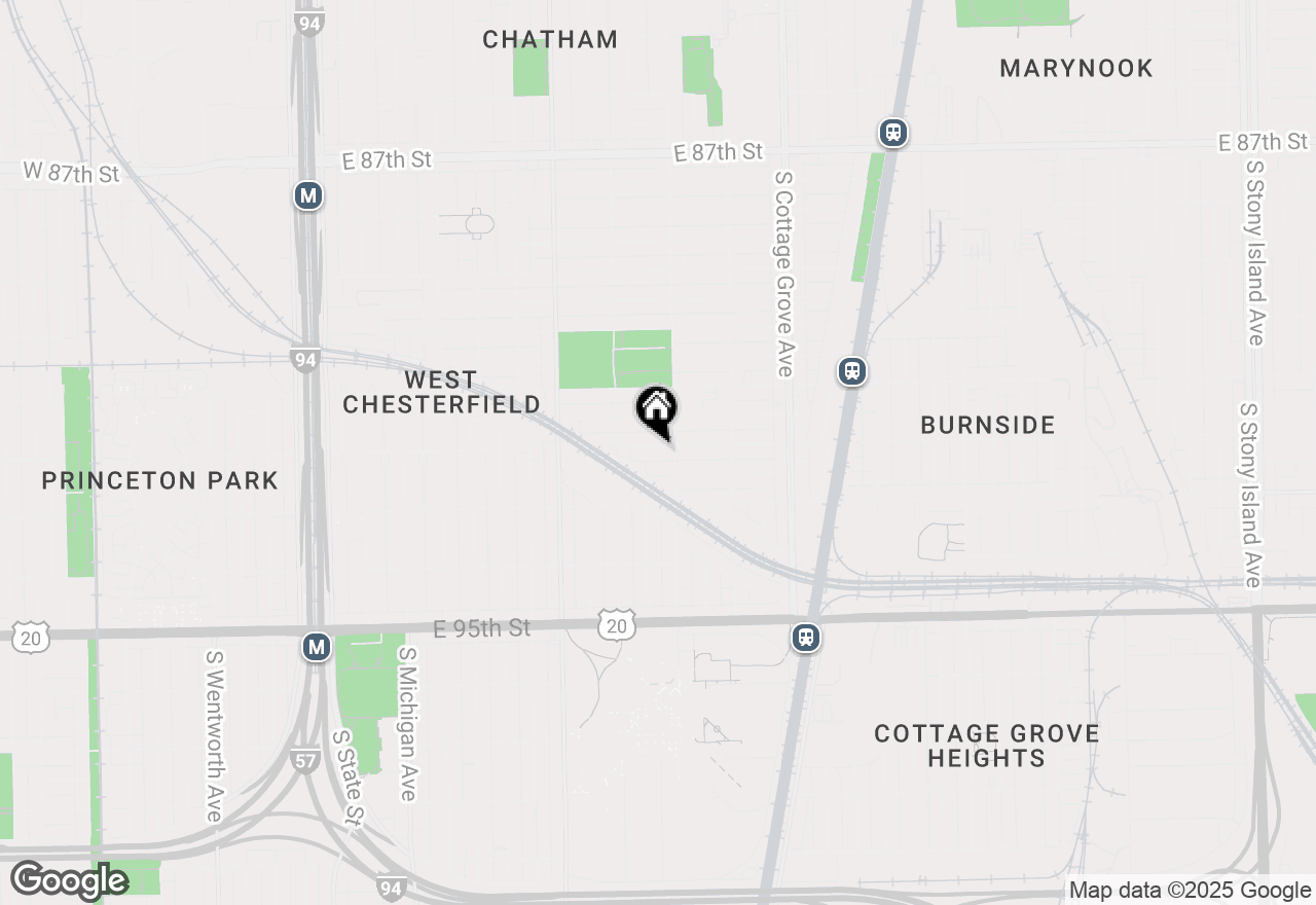 Map of 543 E 92nd Street, Chicago, IL 60619