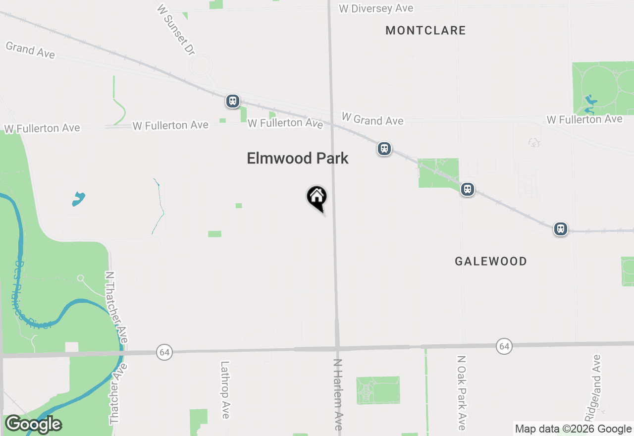 Map of 2030 N 72nd Court, Elmwood Park, IL 60707