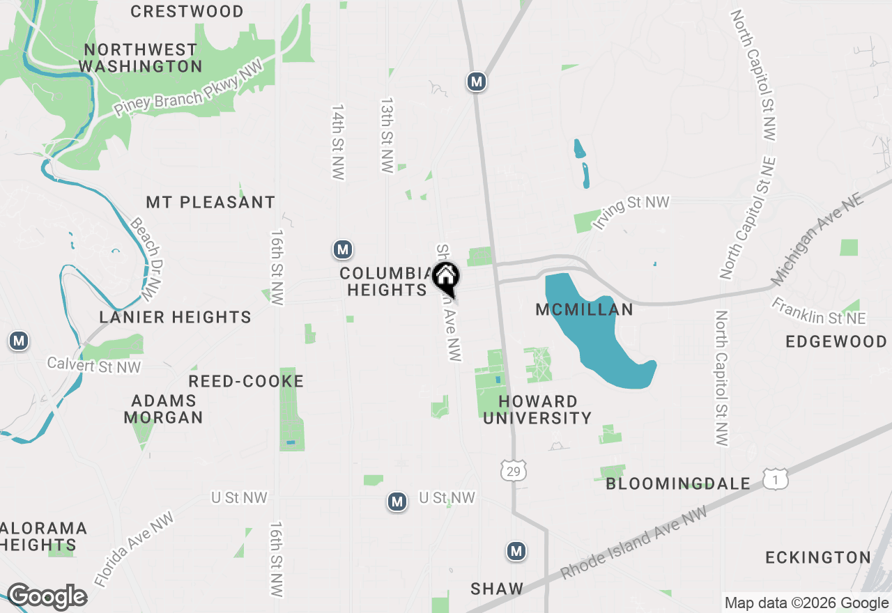 Map of 2810 Sherman Avenue Nw, Washington, DC 20001