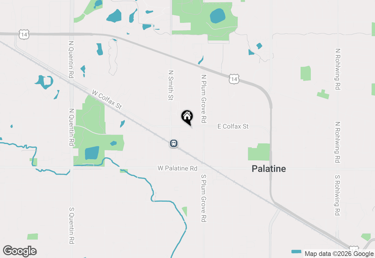 Map of 219 N Brockway Street, Palatine, IL 60067