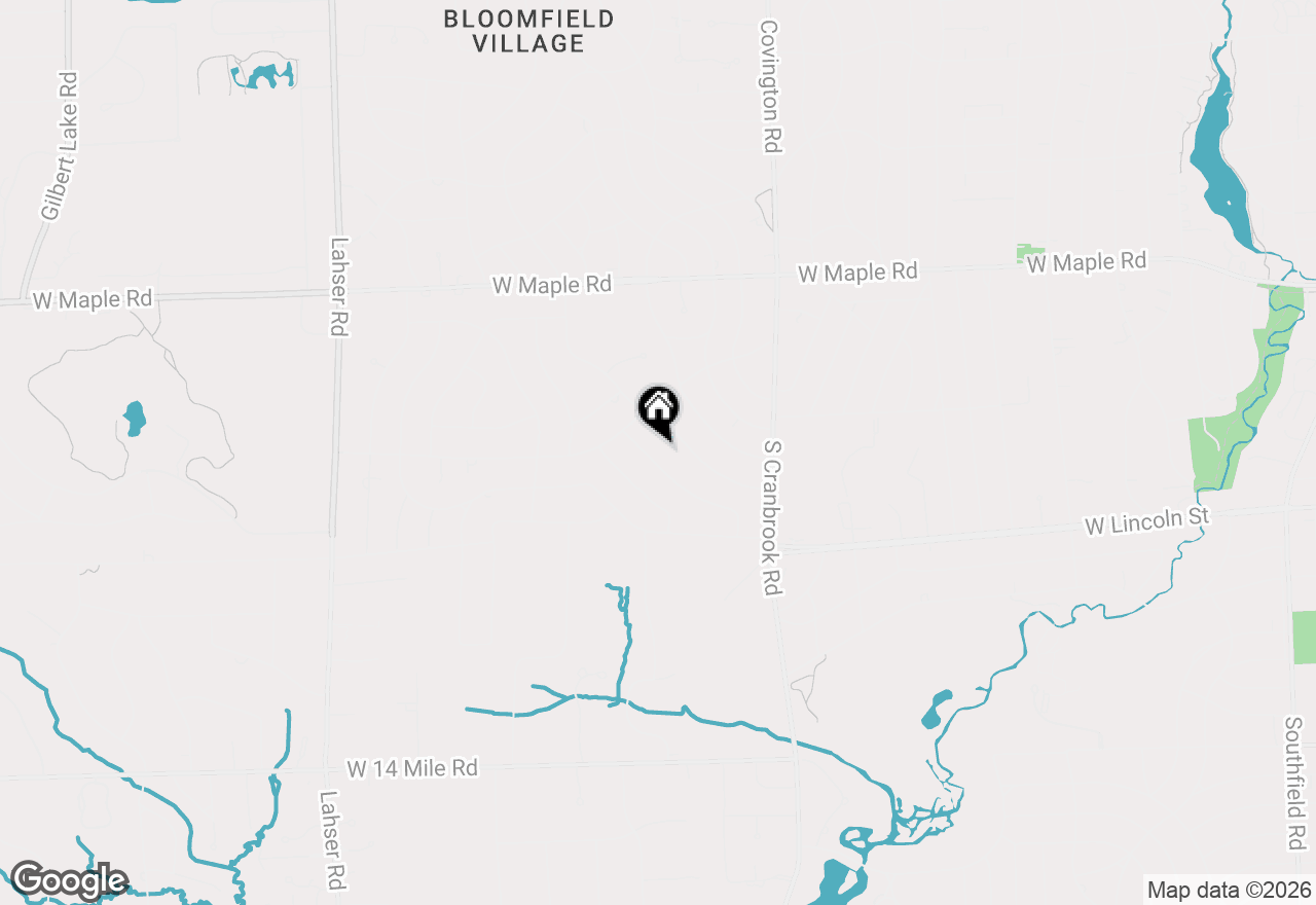Map of 2820 Heathfield Road, Bloomfield Hills, MI 48301