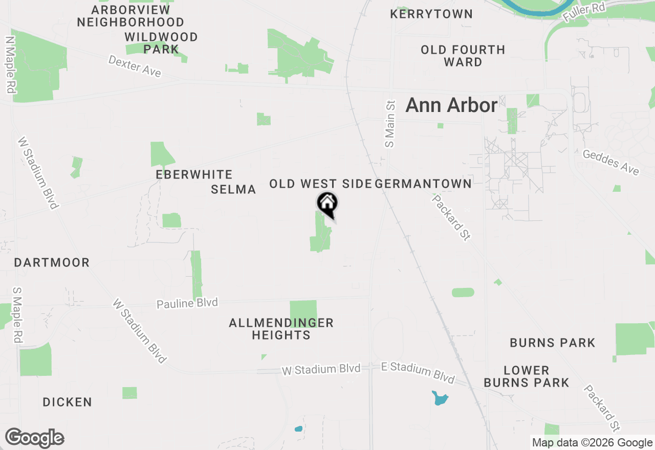 Map of 628 3rd Street, Ann Arbor, MI 48103