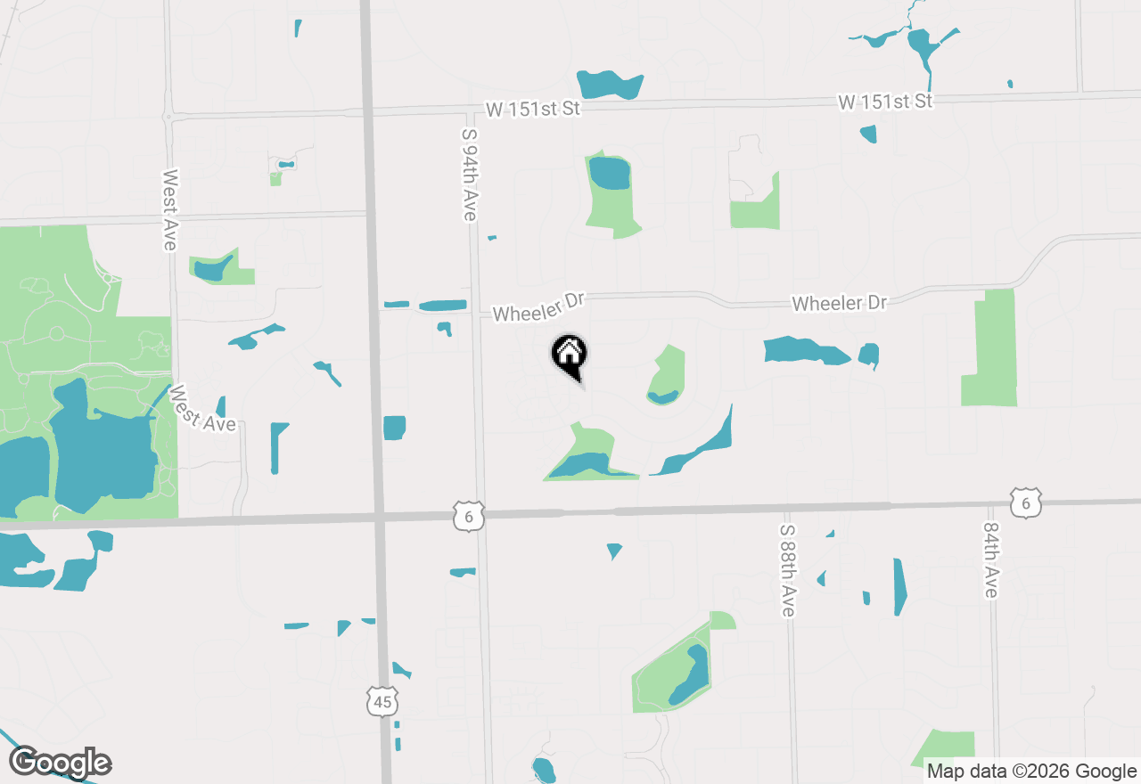 Map of 15641 Erin Lane, Orland Park, IL 60462