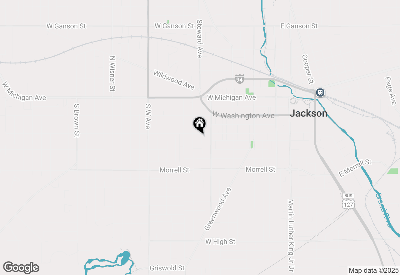 Map of 504 Second Street, Jackson, MI 49203