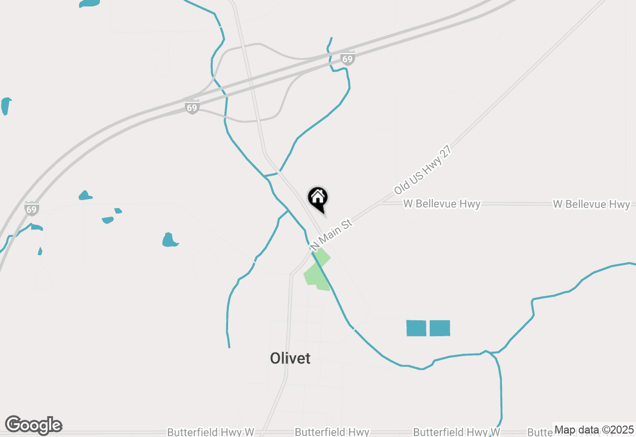 Map of 202 Kalamo Street, Olivet, MI 49076