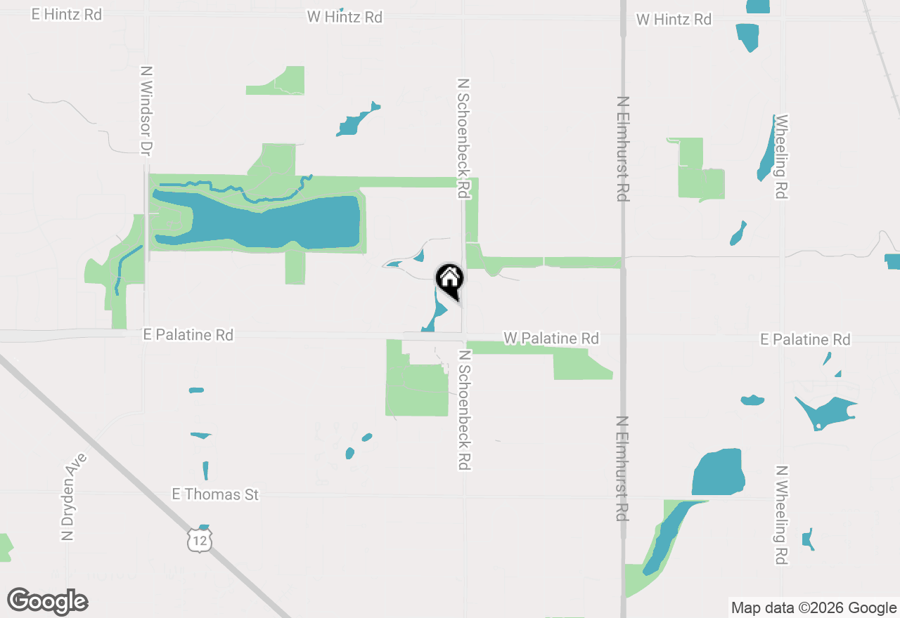Map of 1987 Silver Lake Road, Arlington Heights, IL 60004