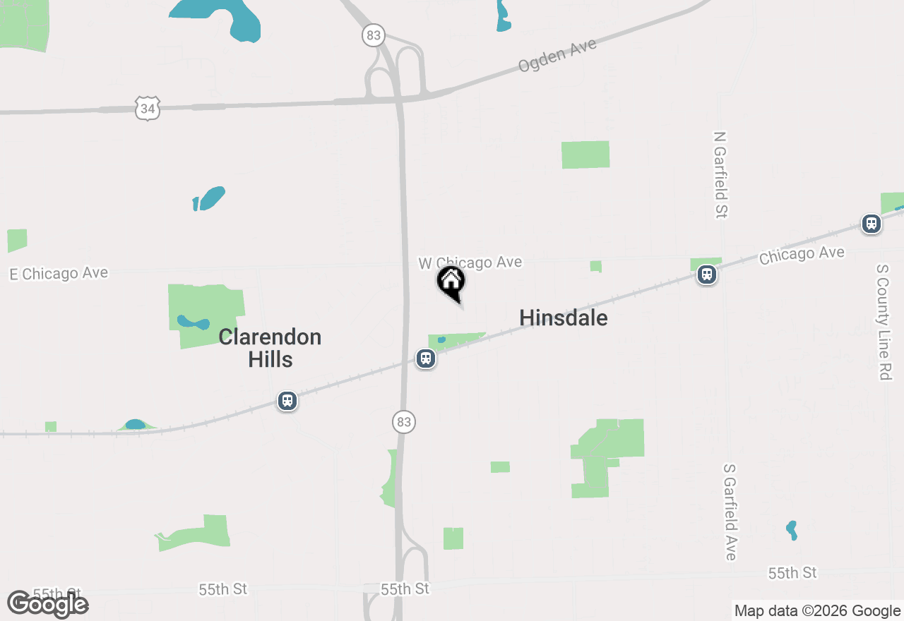 Map of 109 S Quincy Street, Hinsdale, IL 60521